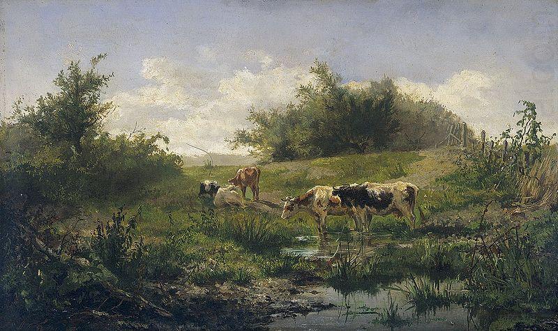 Gerard Bilders Cows at a pond china oil painting image